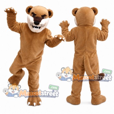 Tan Cougar Mascot Costume Tan Cougar Mascot Costume