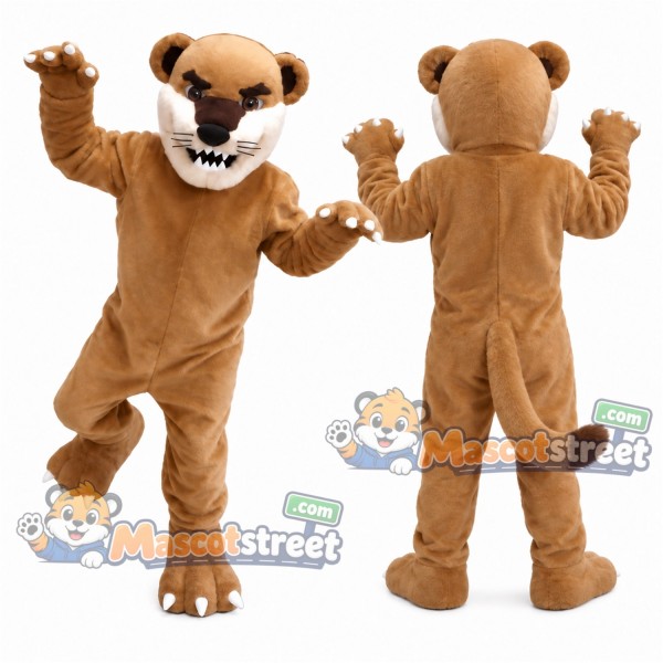 Tan Cougar Mascot Costume