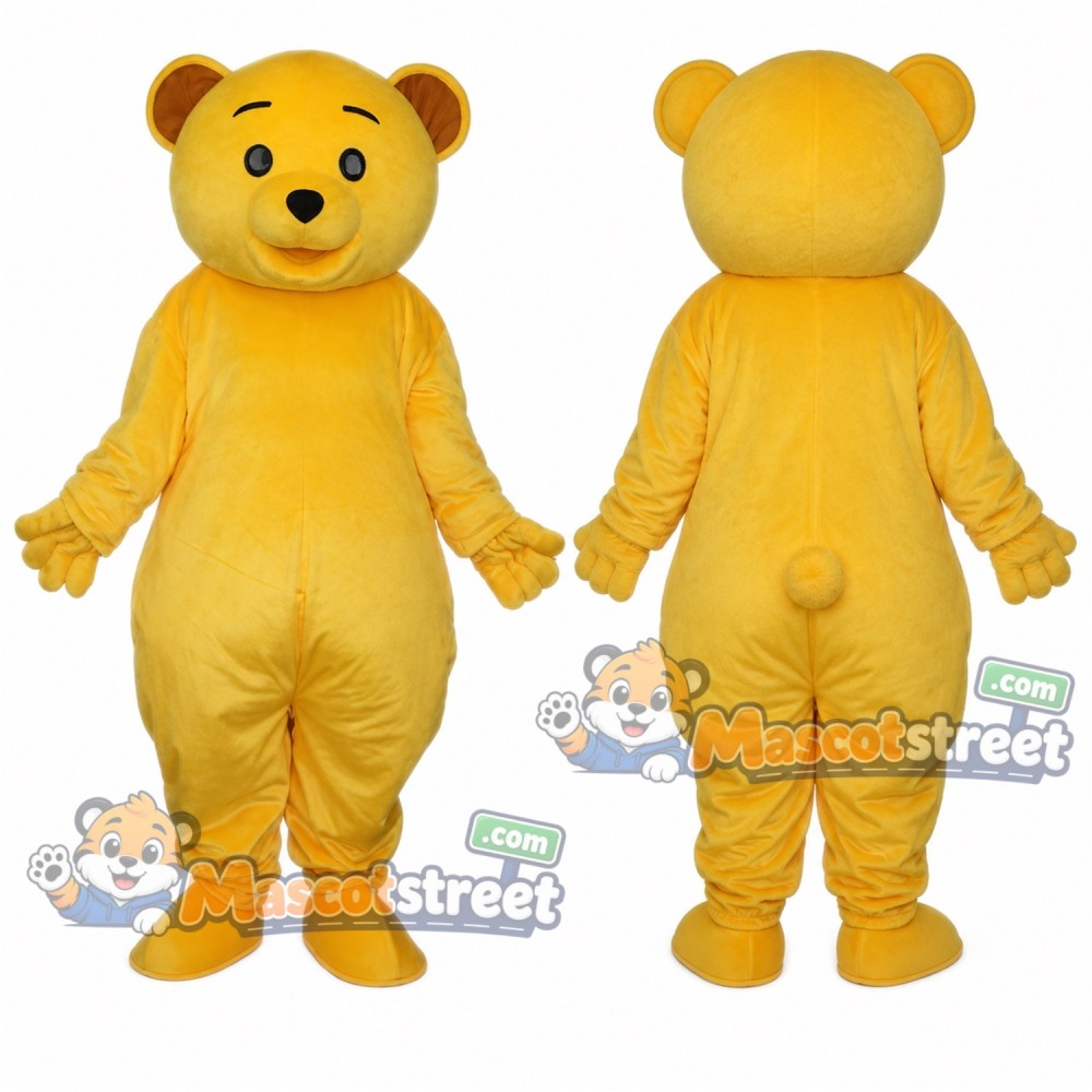 Yellow Bear Mascot Costume