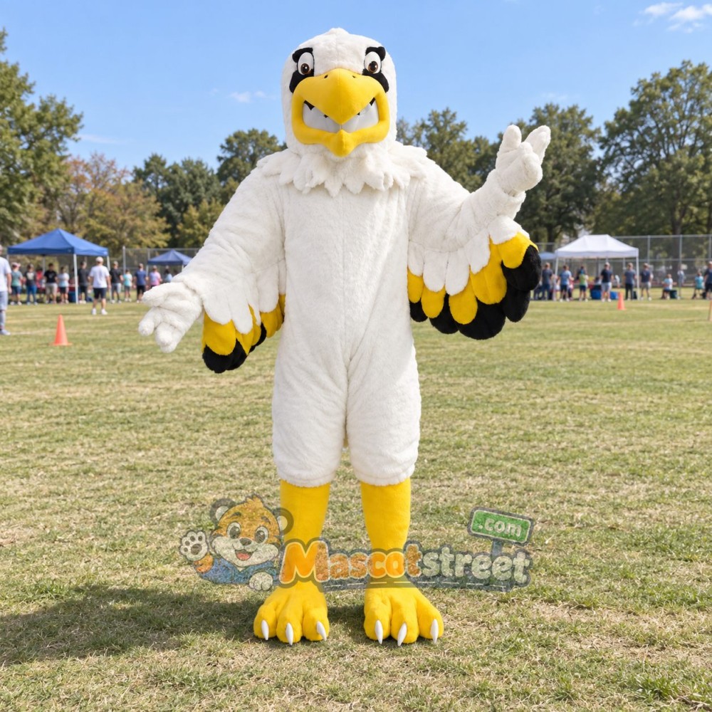 White Eagle Mascot Costume White Eagle Mascot Costume