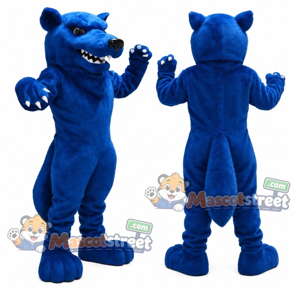 Blue Wolf Mascot Costume