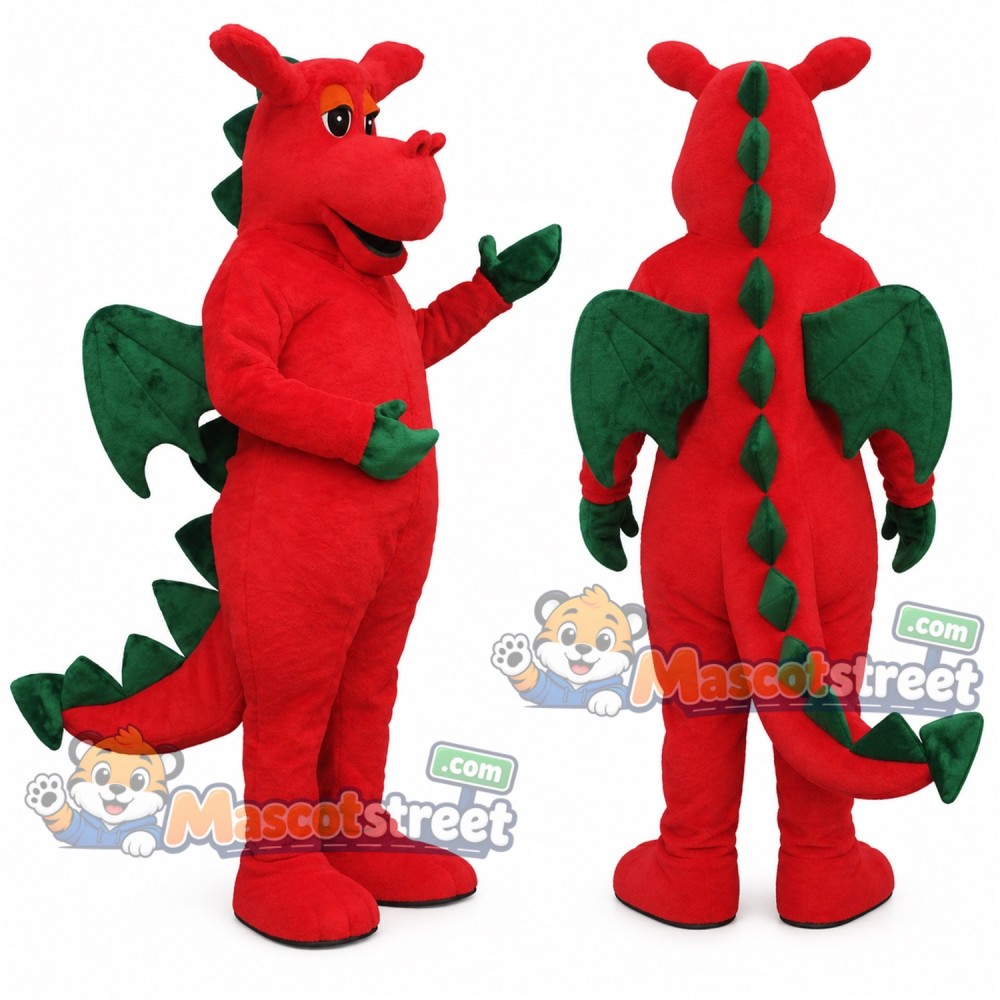 Red Dragon Mascot Costume
