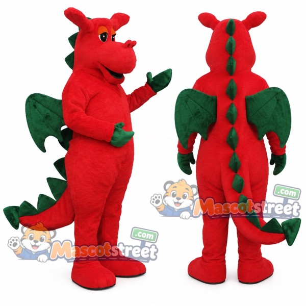 Red Dragon Mascot Costume