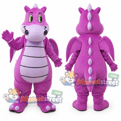 Purple Dragon Mascot Costume Purple Dragon Mascot Costume