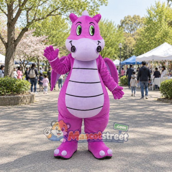 Purple Dragon Mascot Costume