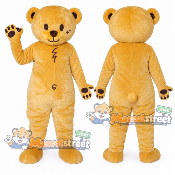 Yellow Bear Mascot Costume