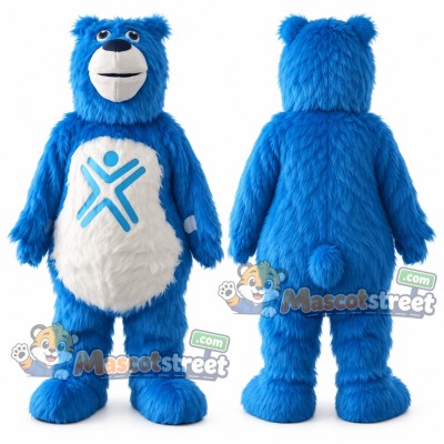 Blue Bear Mascot Costume Blue Bear Mascot Costume