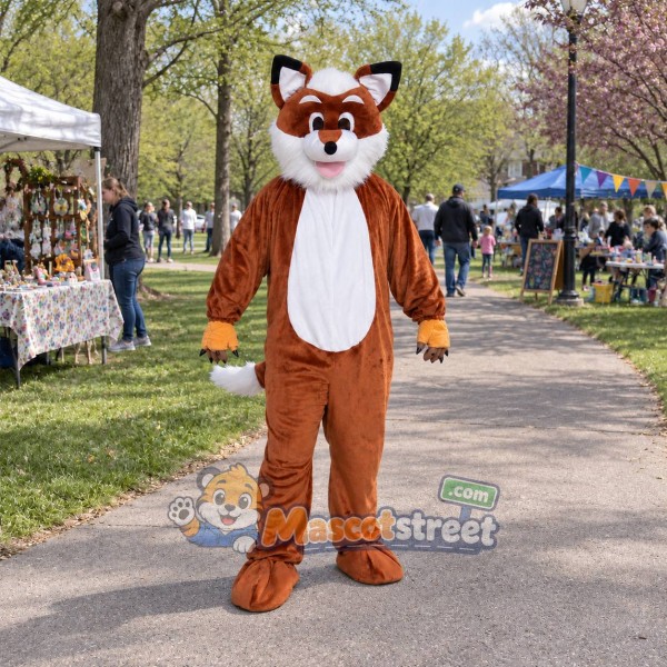Brown Fox Mascot Costume Brown Fox Mascot Costume