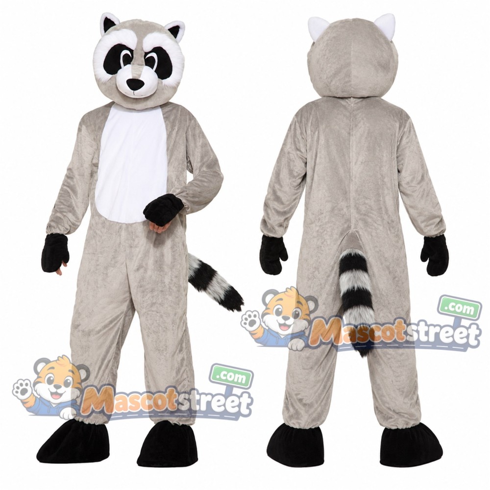 Gray Raccoon Mascot Costume Gray Raccoon Mascot Costume