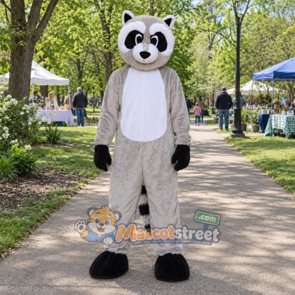Gray Raccoon Mascot Costume