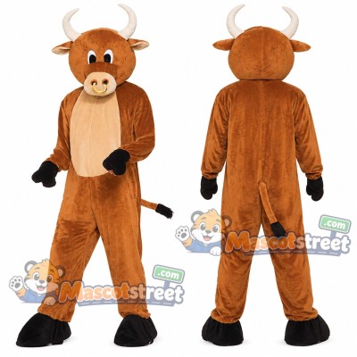 Brown Bull Mascot Costume