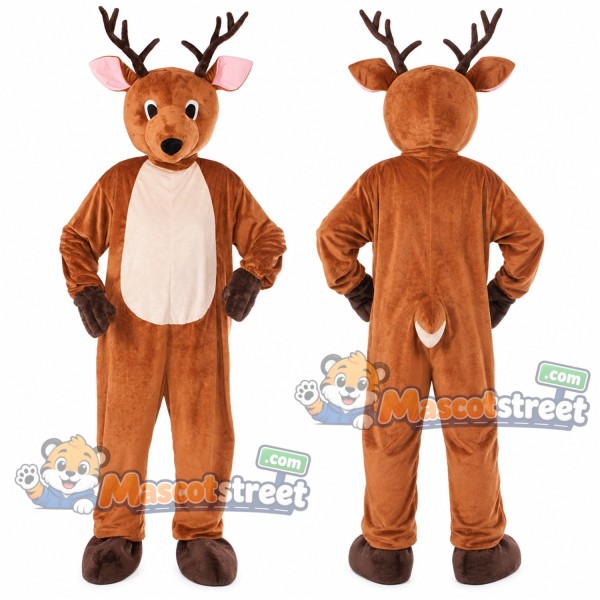 Brown Reindeer Mascot Costume