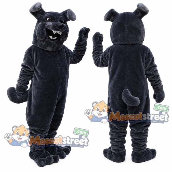 Black Bulldog Mascot Costume
