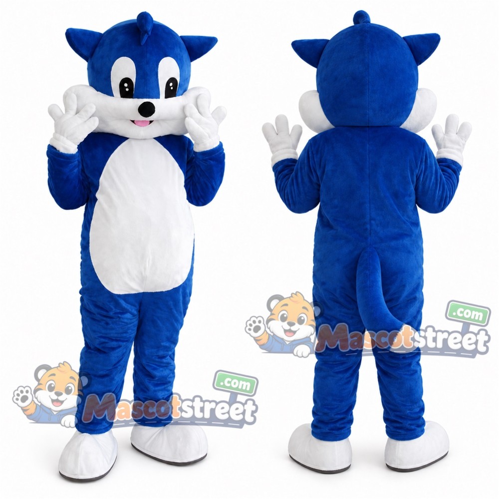 Blue Cat Mascot Costume Blue Cat Mascot Costume
