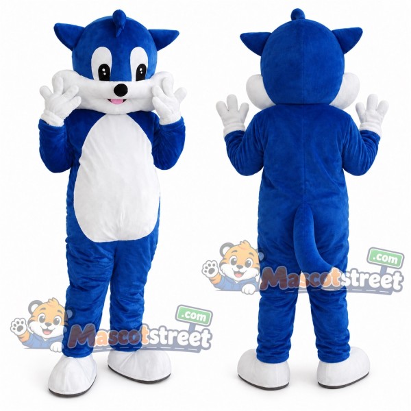Blue Cat Mascot Costume