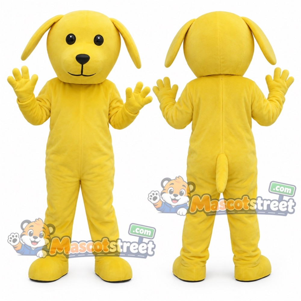 Yellow Dog Mascot Costume