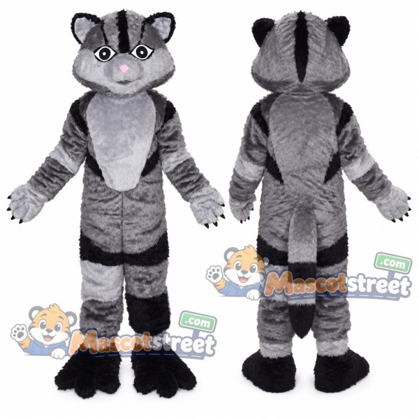 Gray Tabby Cat Mascot Costume