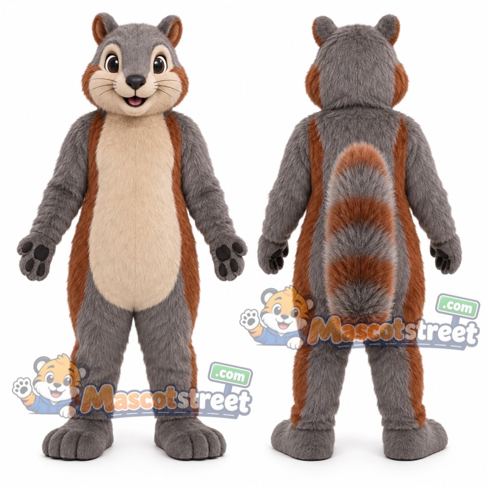 Gray Chipmunk Mascot Costume
