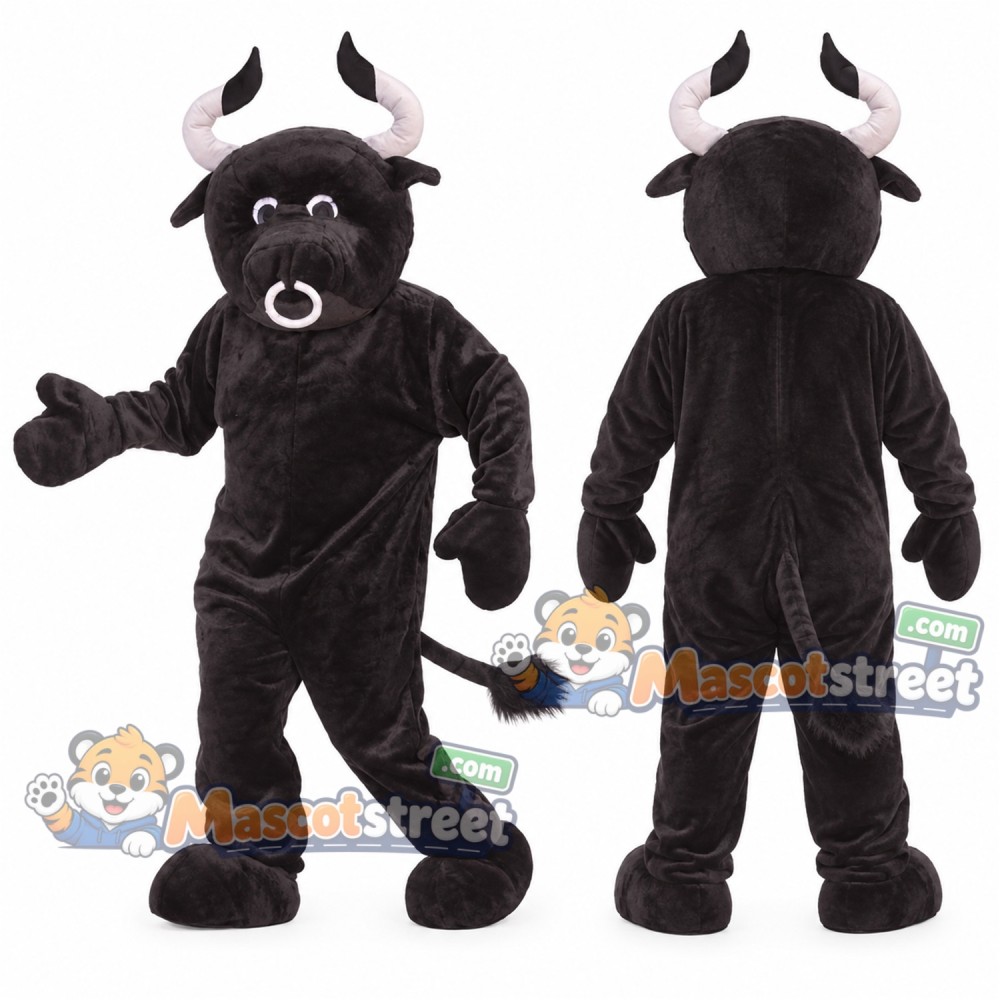 Black Bull Mascot Costume Black Bull Mascot Costume
