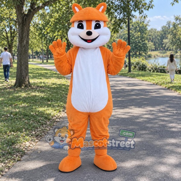 Orange Squirrel Mascot Costume
