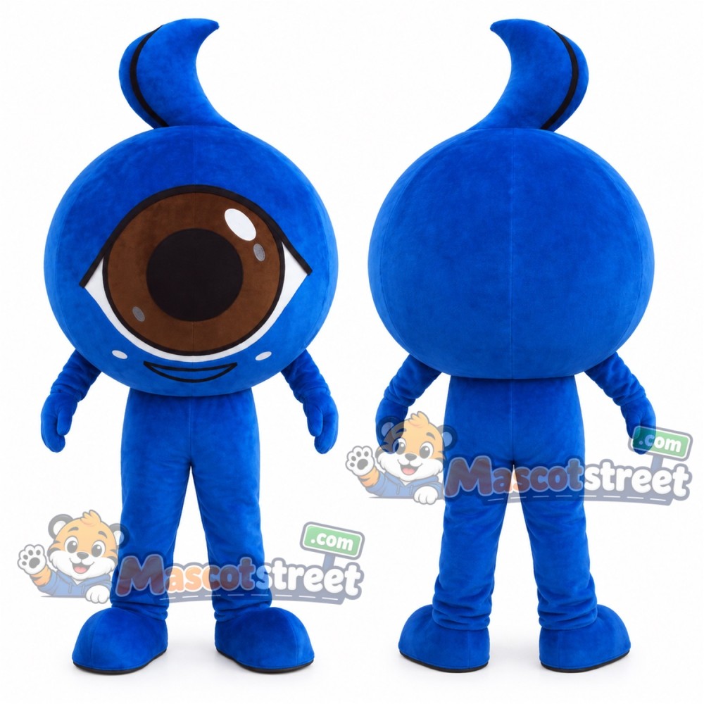 Blue Eyeball Monster Mascot Costume