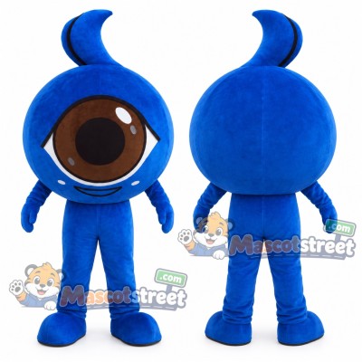 Blue Eyeball Monster Mascot Costume
