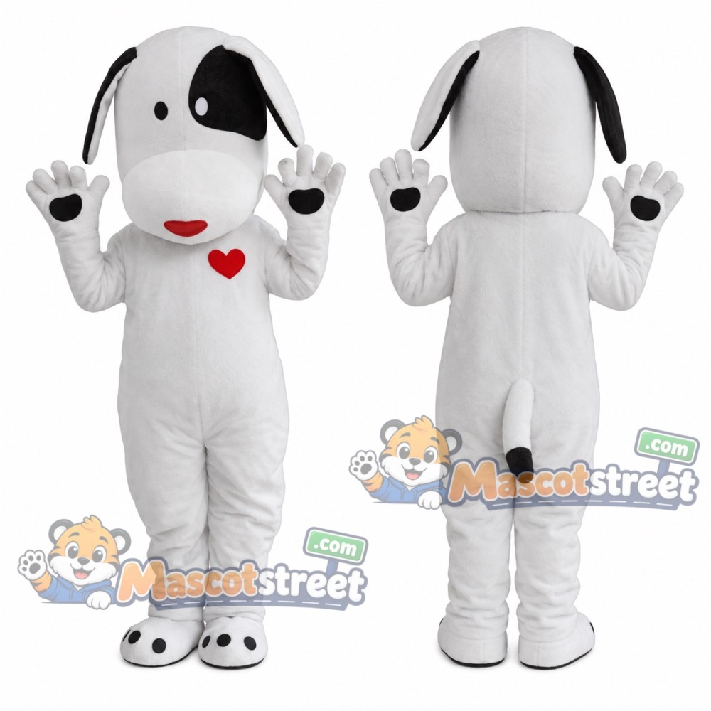 White Dog Mascot Costume White Dog Mascot Costume