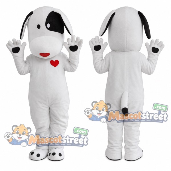 White Dog Mascot Costume