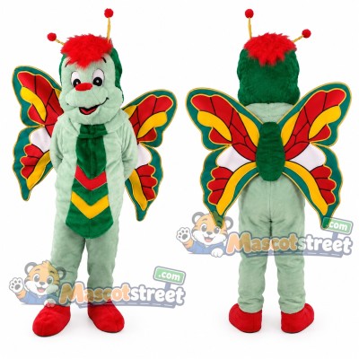 Green Butterfly Mascot Costume Green Butterfly Mascot Costume