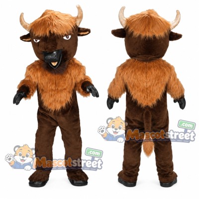 Brown Bull Mascot Costume Brown Bull Mascot Costume