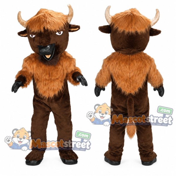 Brown Bull Mascot Costume