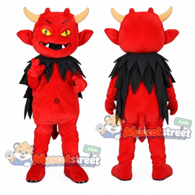 Red Devil Mascot Costume with Black Collar Red Devil Mascot Costume with Black Collar