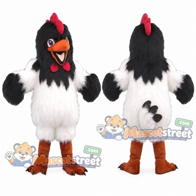 Black and White Chicken Mascot Costume