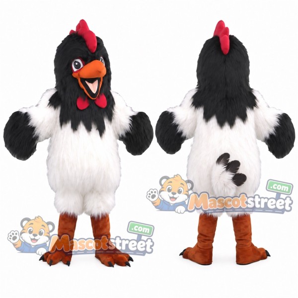 Black and White Chicken Mascot Costume