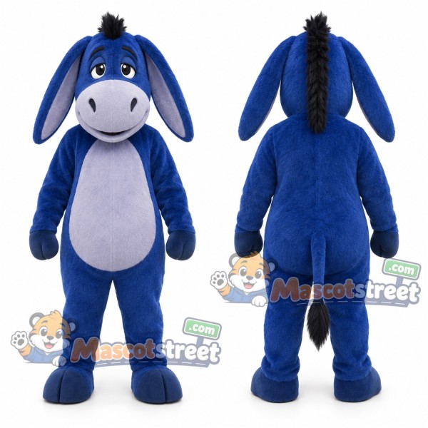 Blue Donkey Mascot Costume