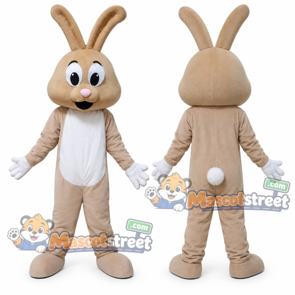 Tan Rabbit Mascot Costume Tan Rabbit Mascot Costume