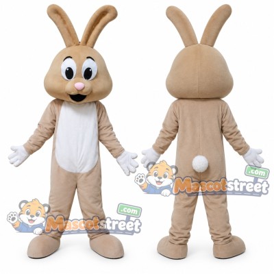 Tan Rabbit Mascot Costume Tan Rabbit Mascot Costume