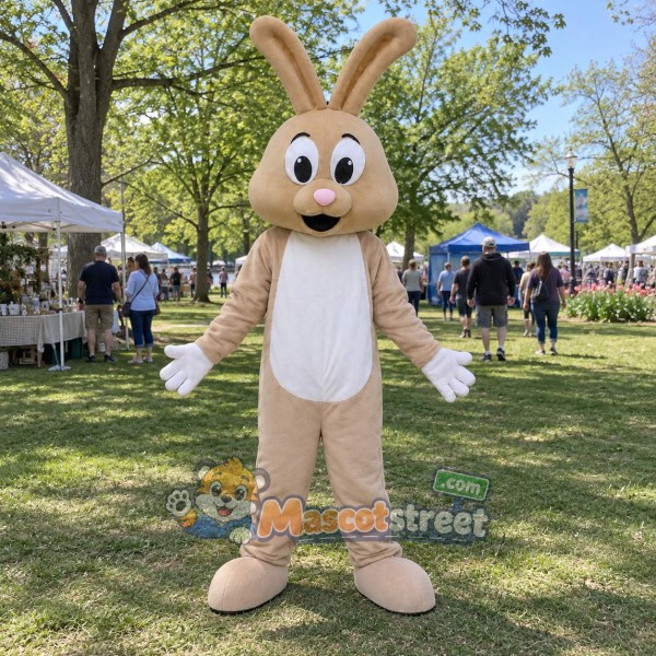 Tan Rabbit Mascot Costume