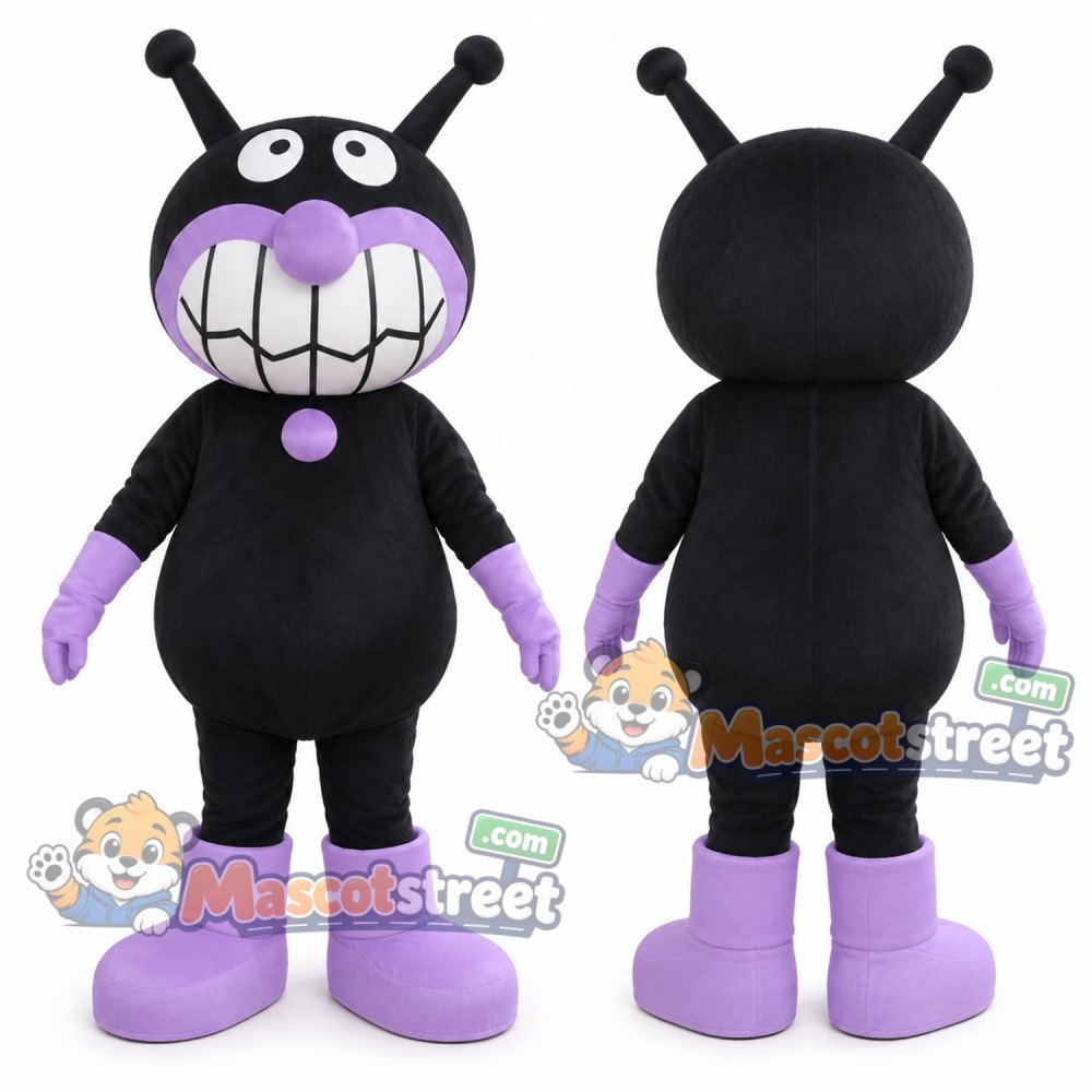Black Insect Mascot Costume Black Insect Mascot Costume