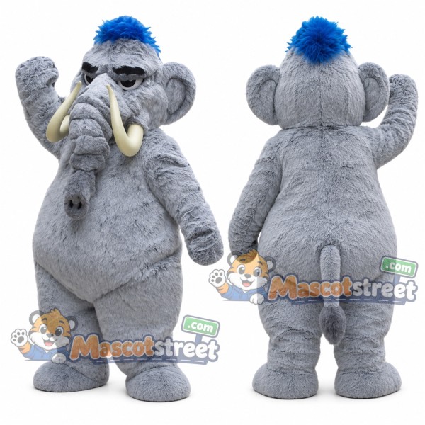 Gray Mammoth Mascot Costume