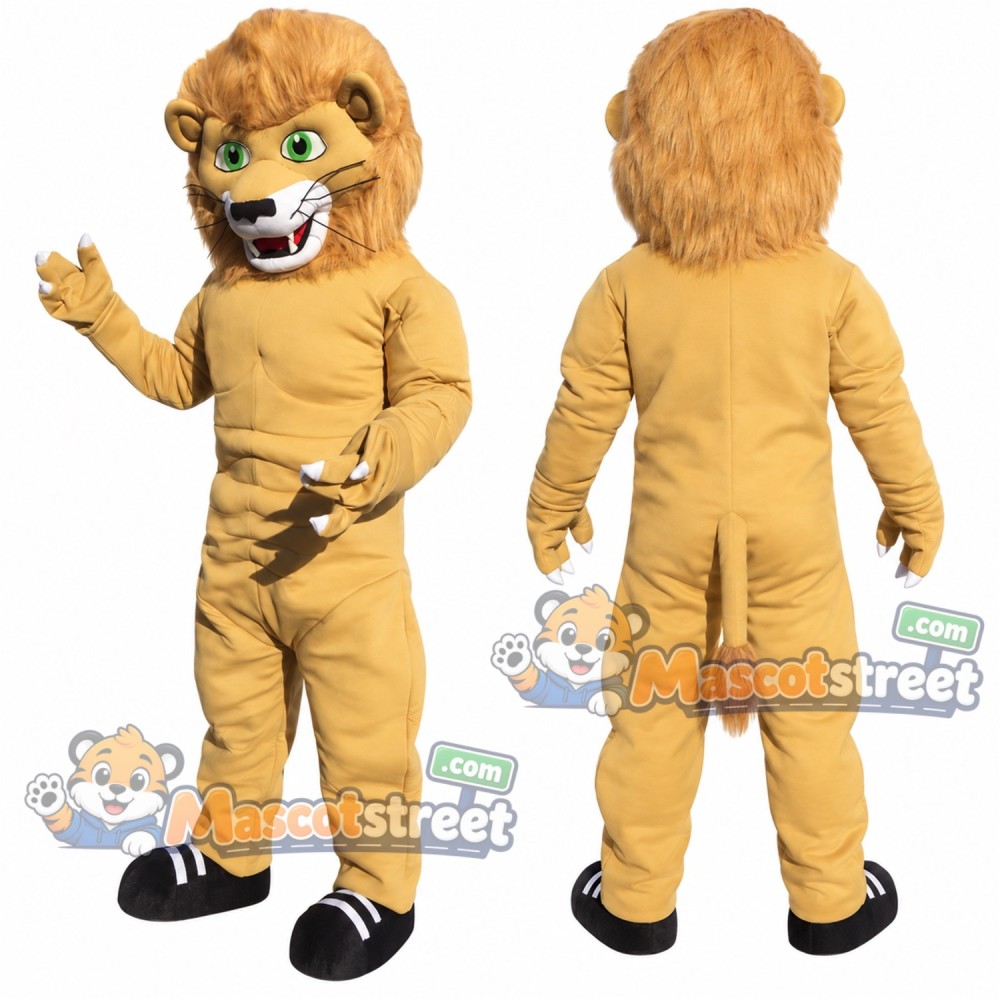 Tan Lion Mascot Costume Tan Lion Mascot Costume