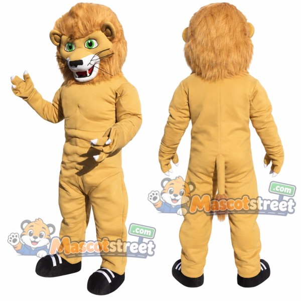 Tan Lion Mascot Costume