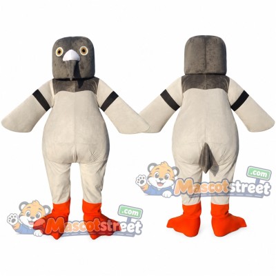 Gray Pigeon Mascot Costume Gray Pigeon Mascot Costume