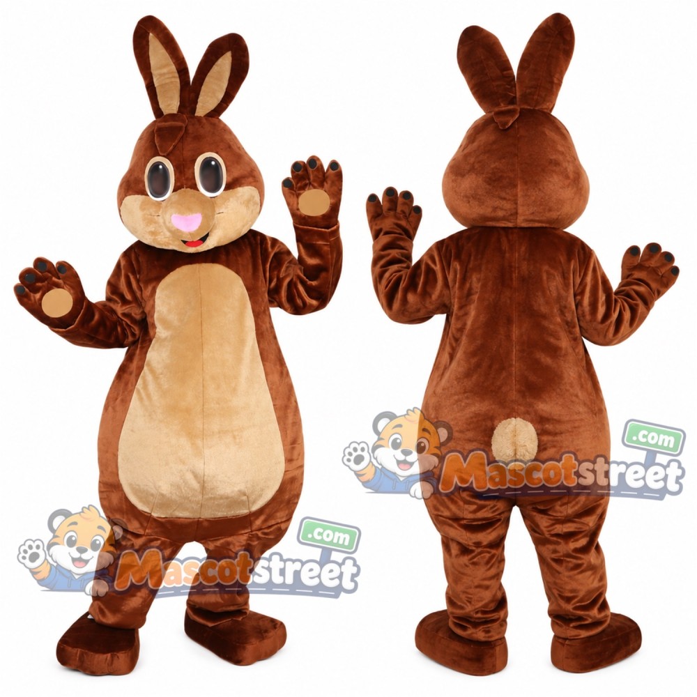 Brown Rabbit Mascot Costume