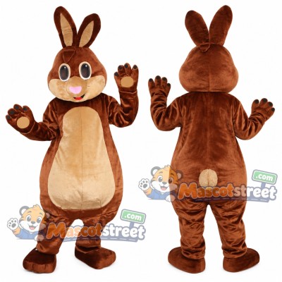 Brown Rabbit Mascot Costume