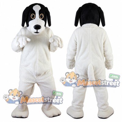 Black and White Dog Mascot Costume Black and White Dog Mascot Costume