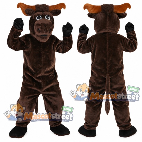 Brown Bull Mascot Costume