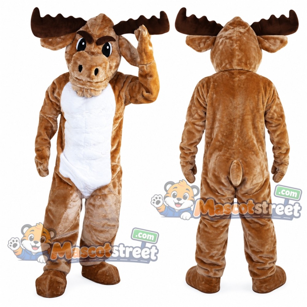 Brown Moose Mascot Costume Brown Moose Mascot Costume