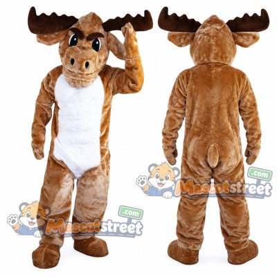 Brown Moose Mascot Costume Brown Moose Mascot Costume