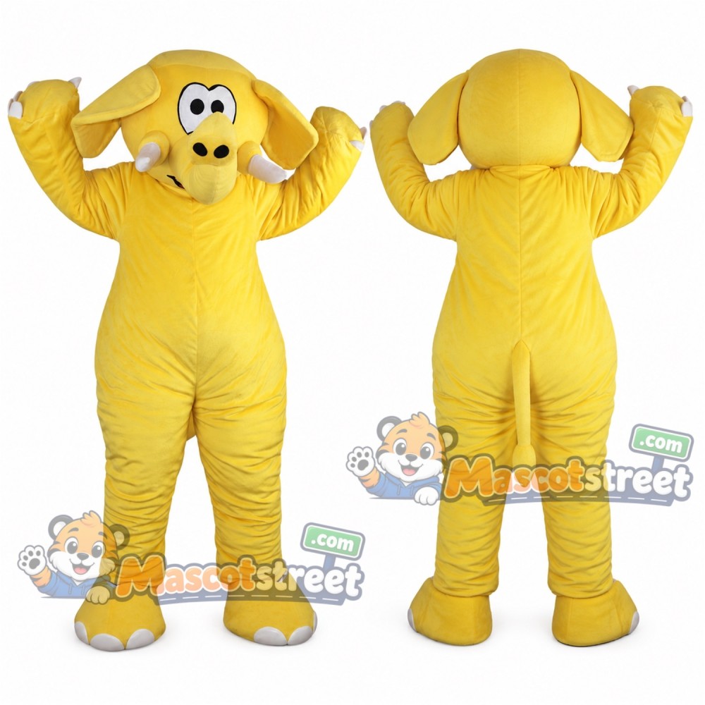 Yellow Elephant Mascot Costume Yellow Elephant Mascot Costume